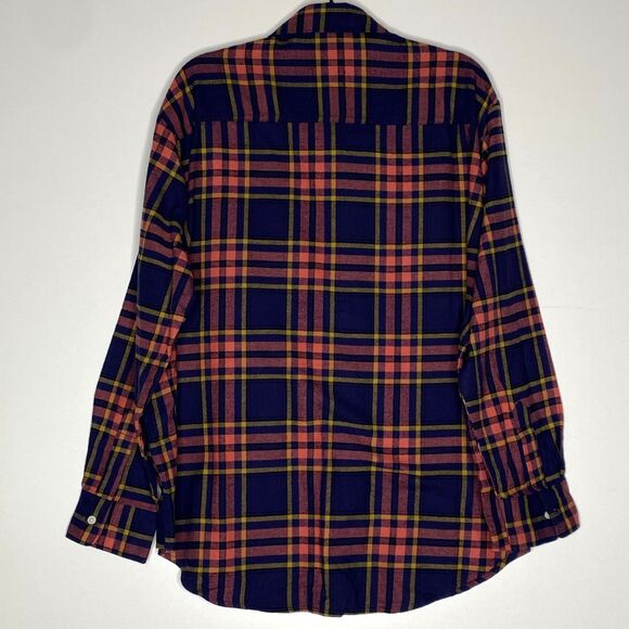 New Old Navy Flannel Loose Boyfriend Button Down Shirt Women's Size Medium - Picture 8 of 9